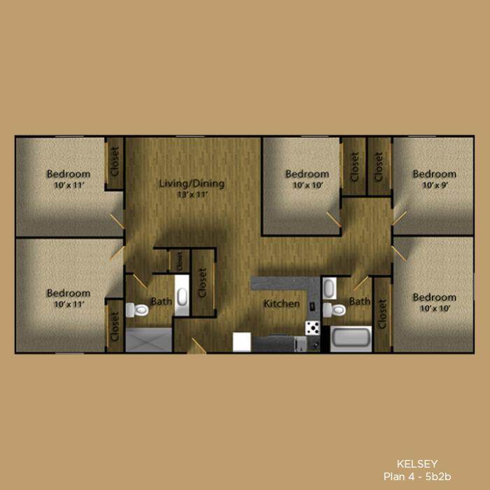 5 Bed 2 Bath