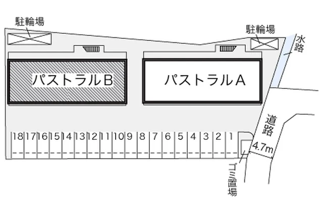 レオパレスパストラルB - chỗ ở sinh viên tại Fujidera市