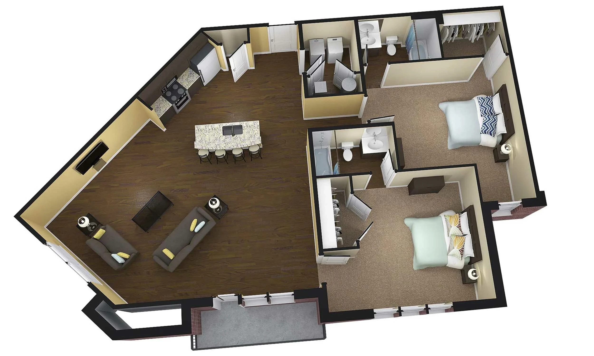 2 Bed 2 Bath Claremont