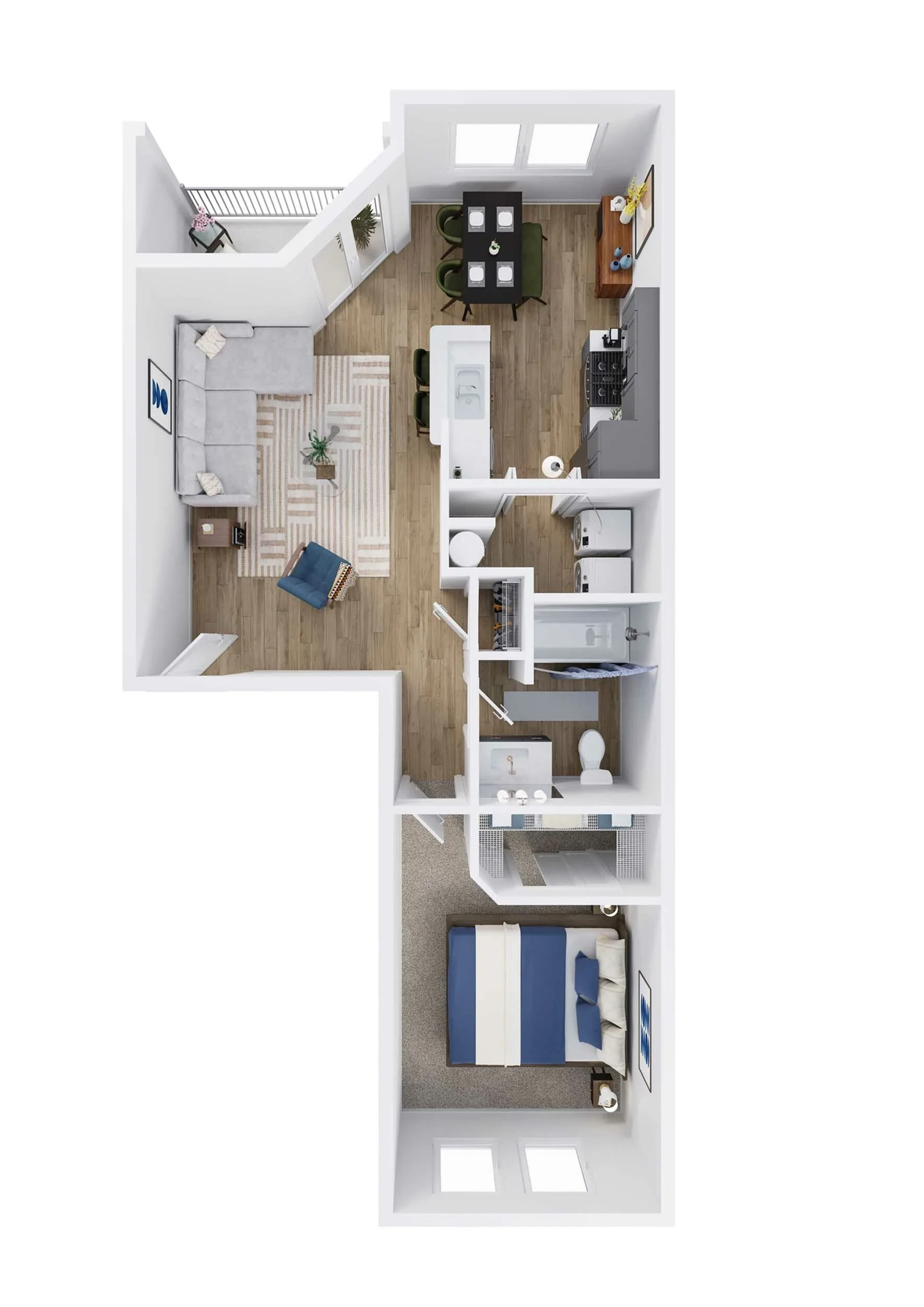 1 Bed 1 Bath 1X1CUP - Maple Renovated