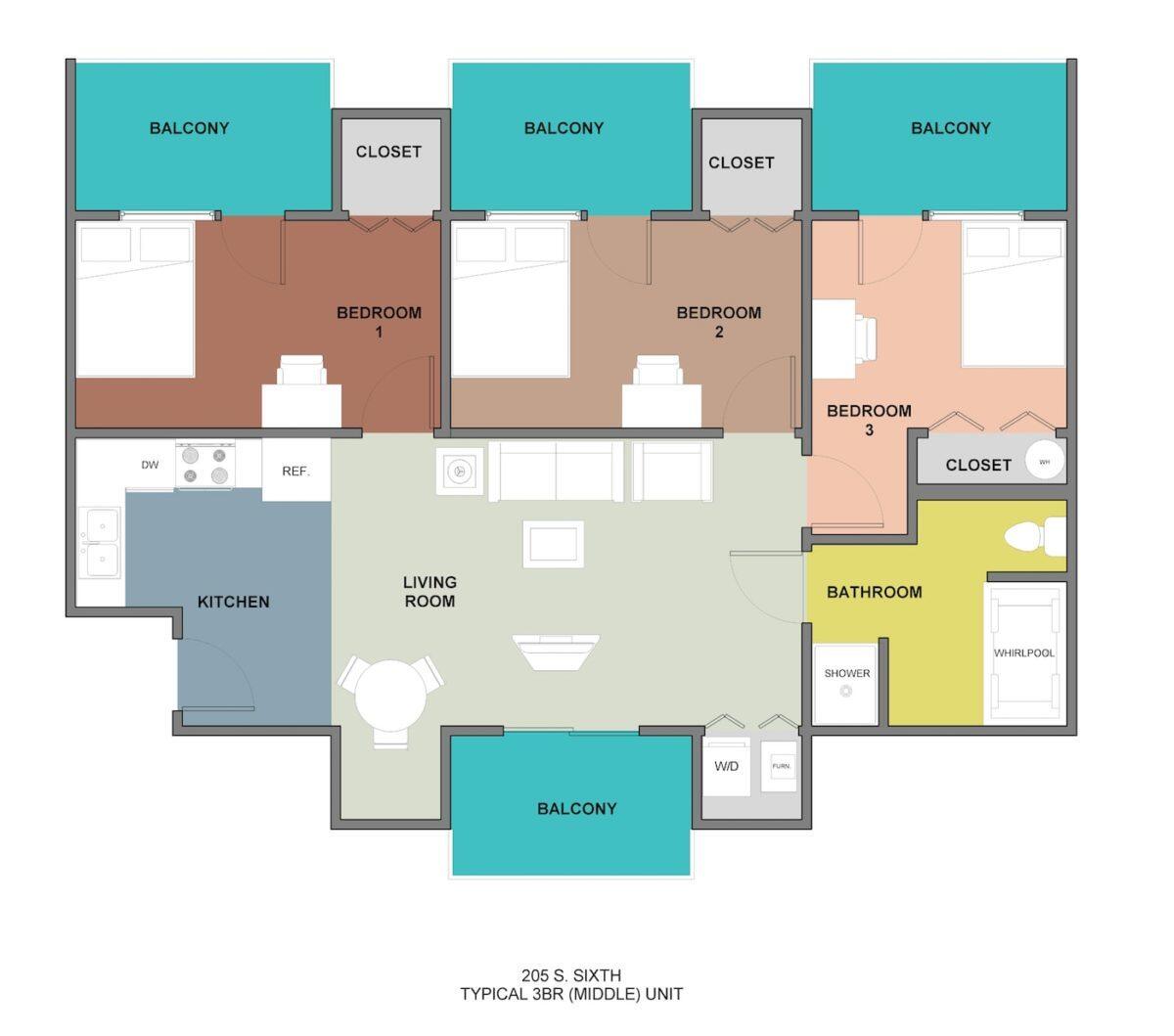 3 Bed/1 Bath - Jacuzzi