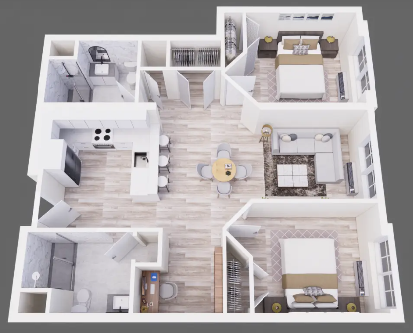 2 Bad 2 Bath+Den The Hamilton