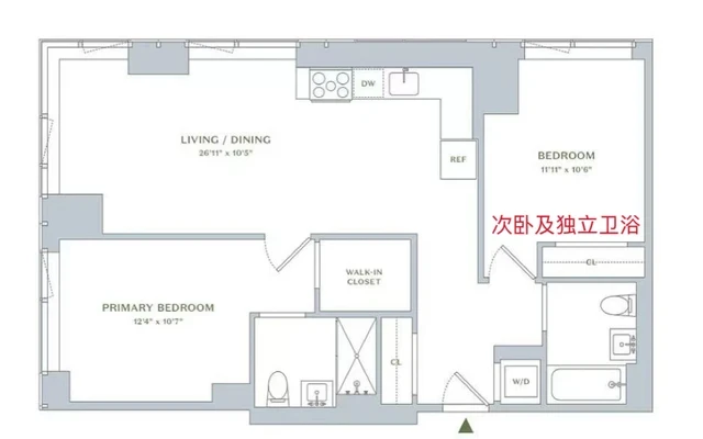 纽约LIC 2b2b次卧+独卫 3