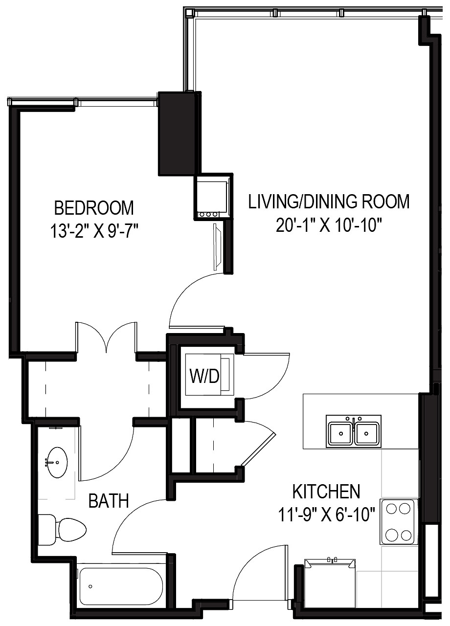 1 bed 1 bath 05