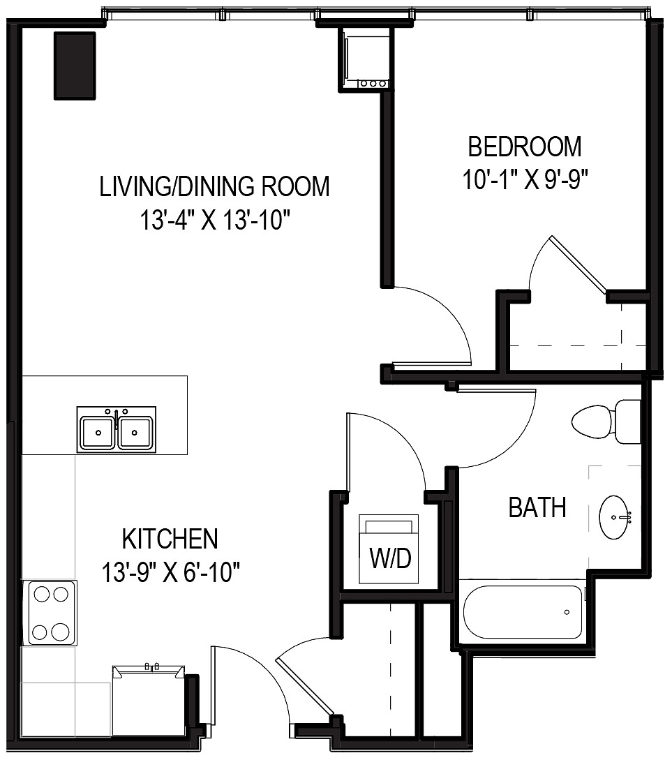 1 bed 1 bath 04