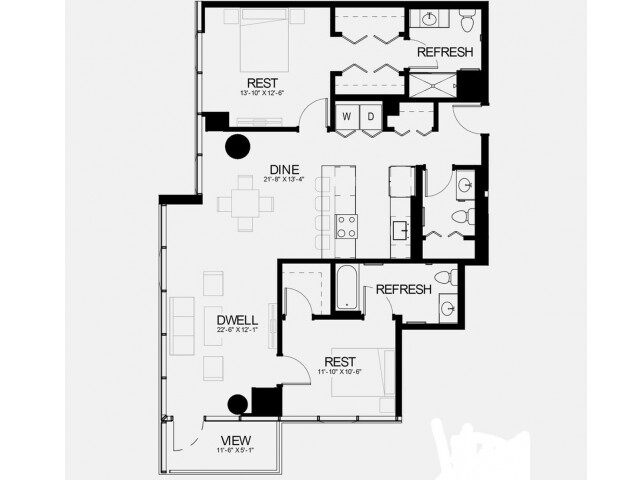 2 Bed 2.5 Bath | State Collection