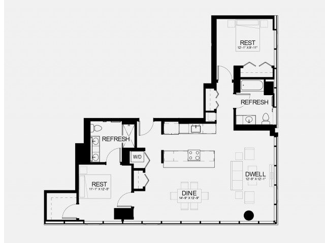 2 Bed 2 Bath | Huron Collection